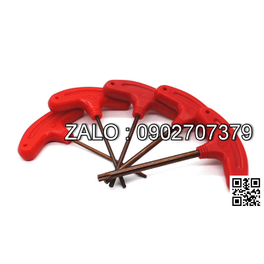 Chìa vặn hoa thị(torx) TOPTUL T27 cán bọc
nhựa(chữ T) Mạ crom AIED2720