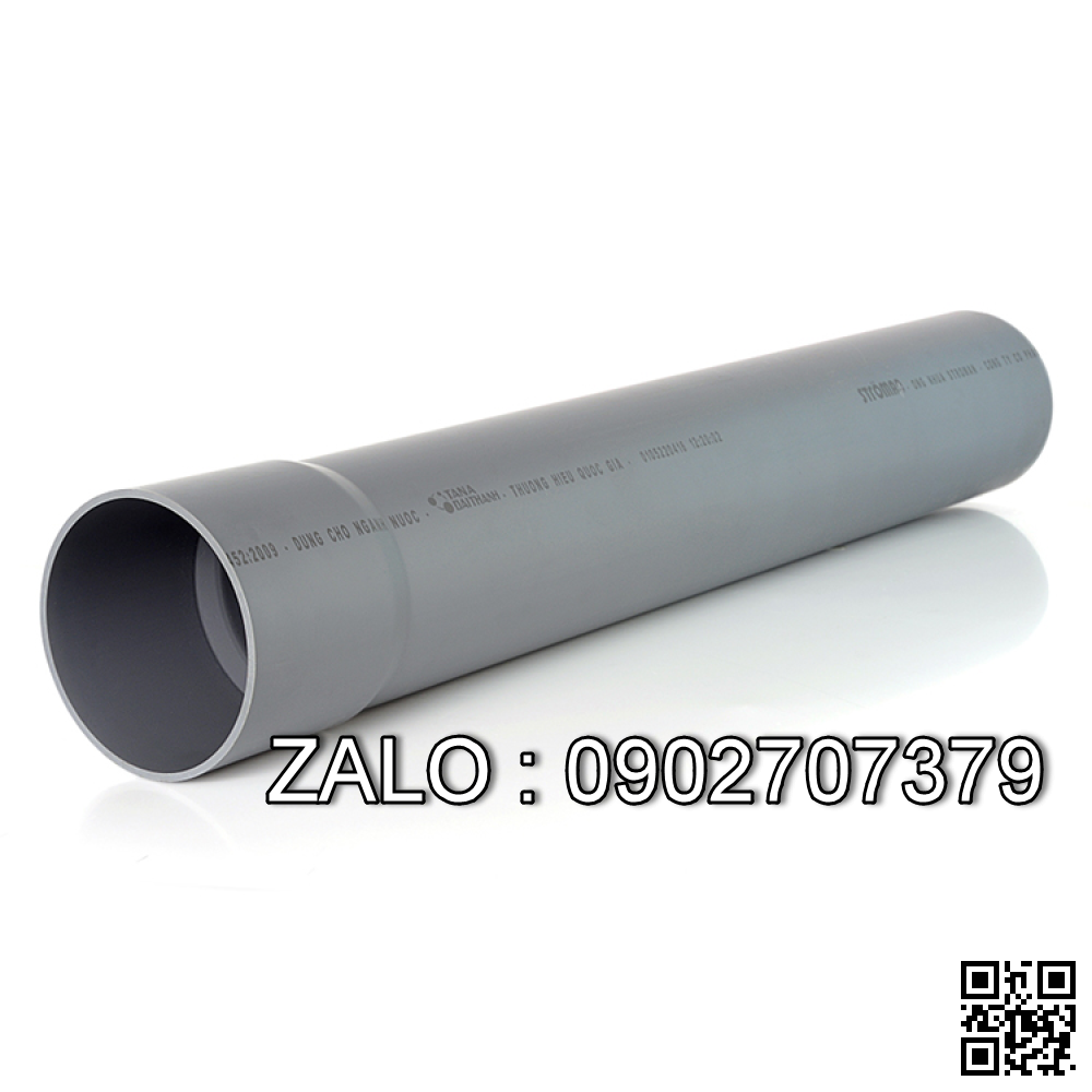 Ống nhựa uPVC cấp thoát nước nong trơn: 21mmx3.0mmx4.0m