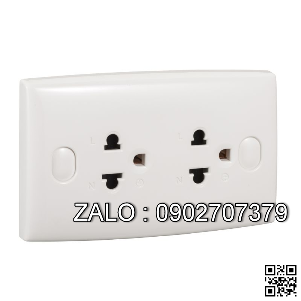 Bộ ổ cắm đôi 3 chấu Clipsal / Schneider E84T25_SZ_G19