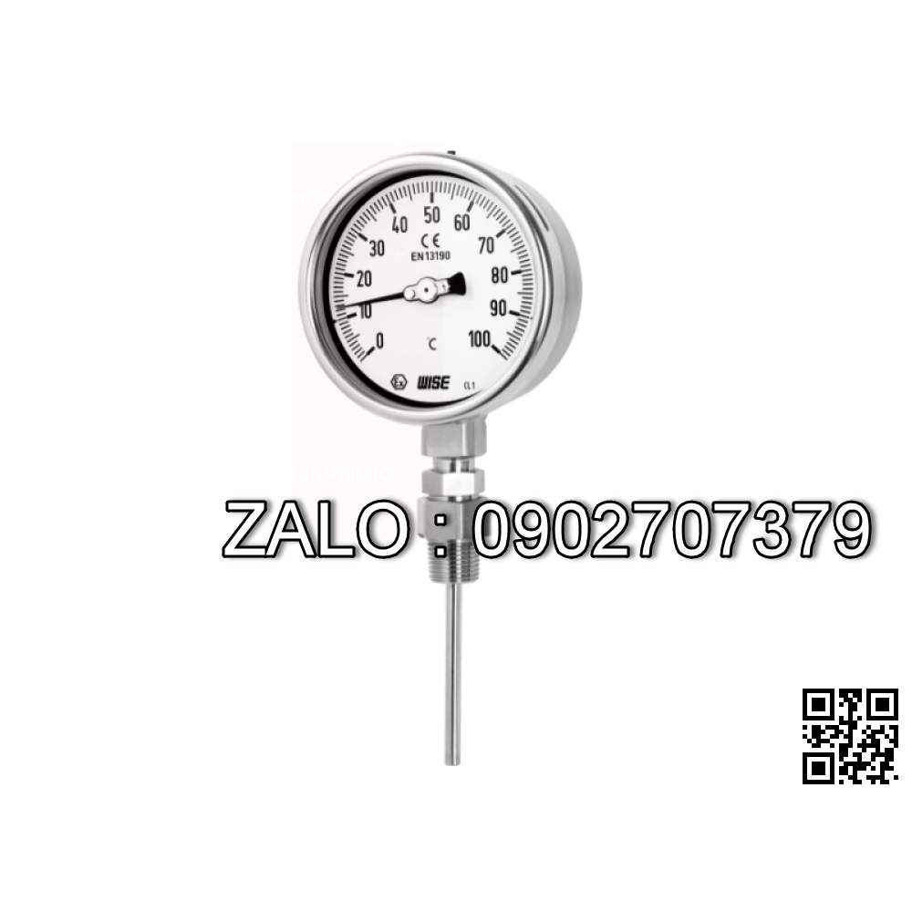 Đồng Hồ Đo Nhiệt Độ 60 Độ C - 100 Độ , Chân Ren Sau