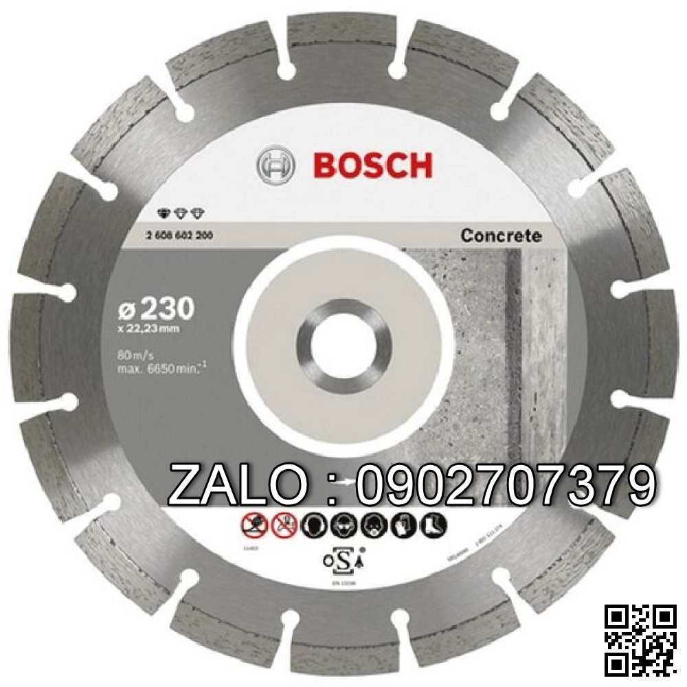 Đĩa cắt bê tông BOSCH 230x22.2mm 2608602200