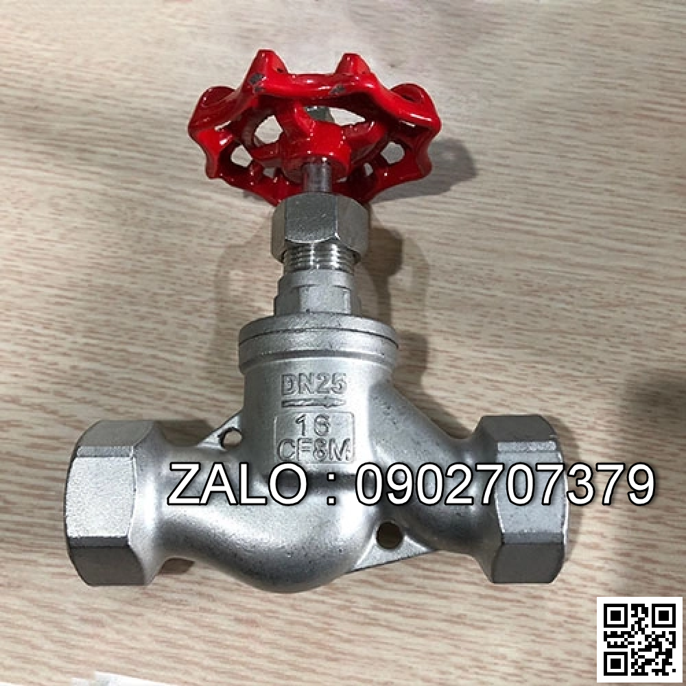 Van cầu hơi ren Inox 304 DN25