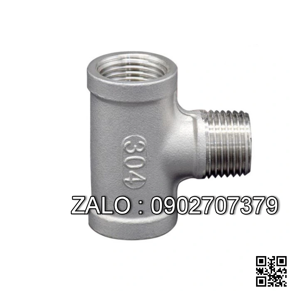 Tê ren điều BSPT - mạ kẽm DN15