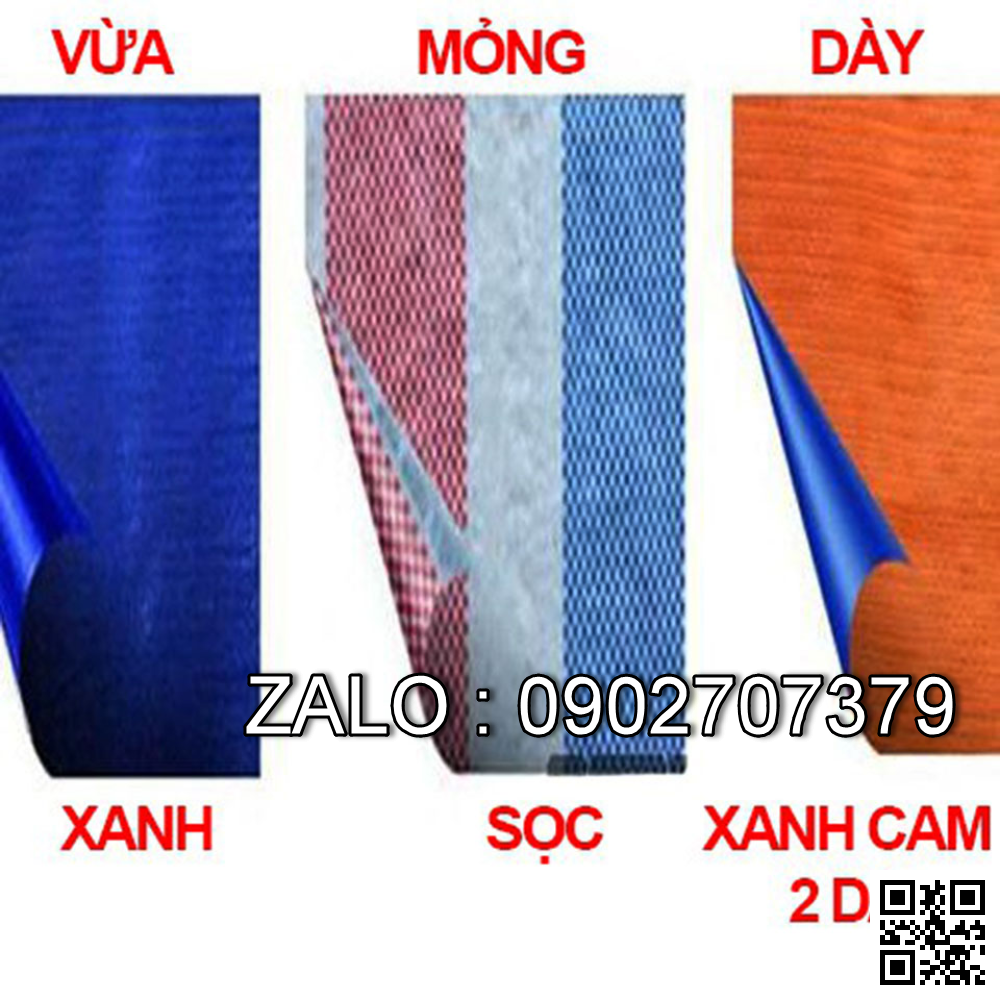 Bạt nhựa 2 lớp 7m x 5.6m đính khuyên, luồn sẵn dây