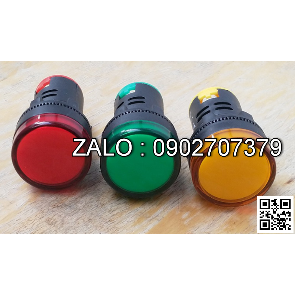 Đèn báo pha xanh phi 22, 12V