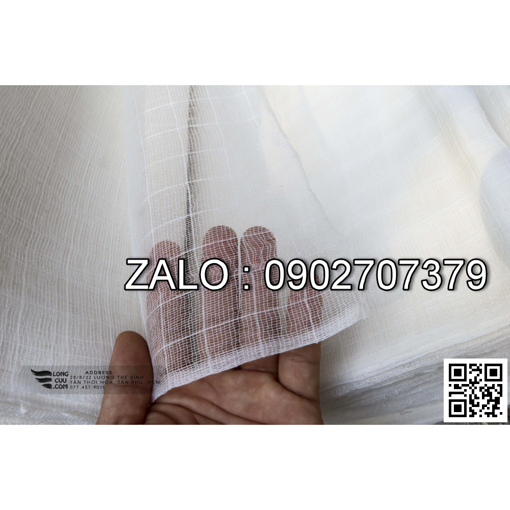 Vải mùng 90x2.6m, khoảng cách đĩa trên mùng 0.3m