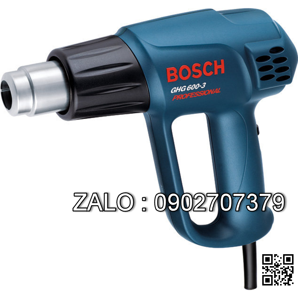 Máy thổi hơi nóng GHG 600-3
Bosch 1800 W 060194B004