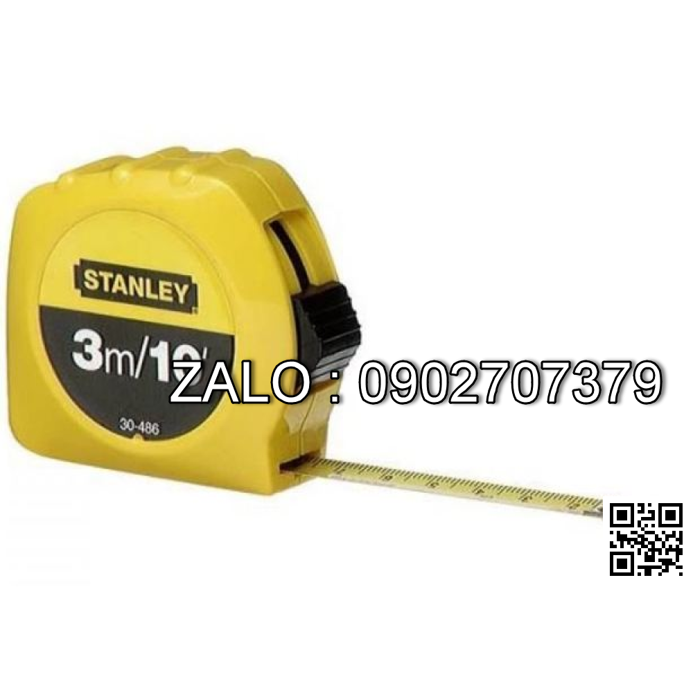 Thước dây Thép Stanley 3mx12.7mm vỏ chống
trơn 30-486