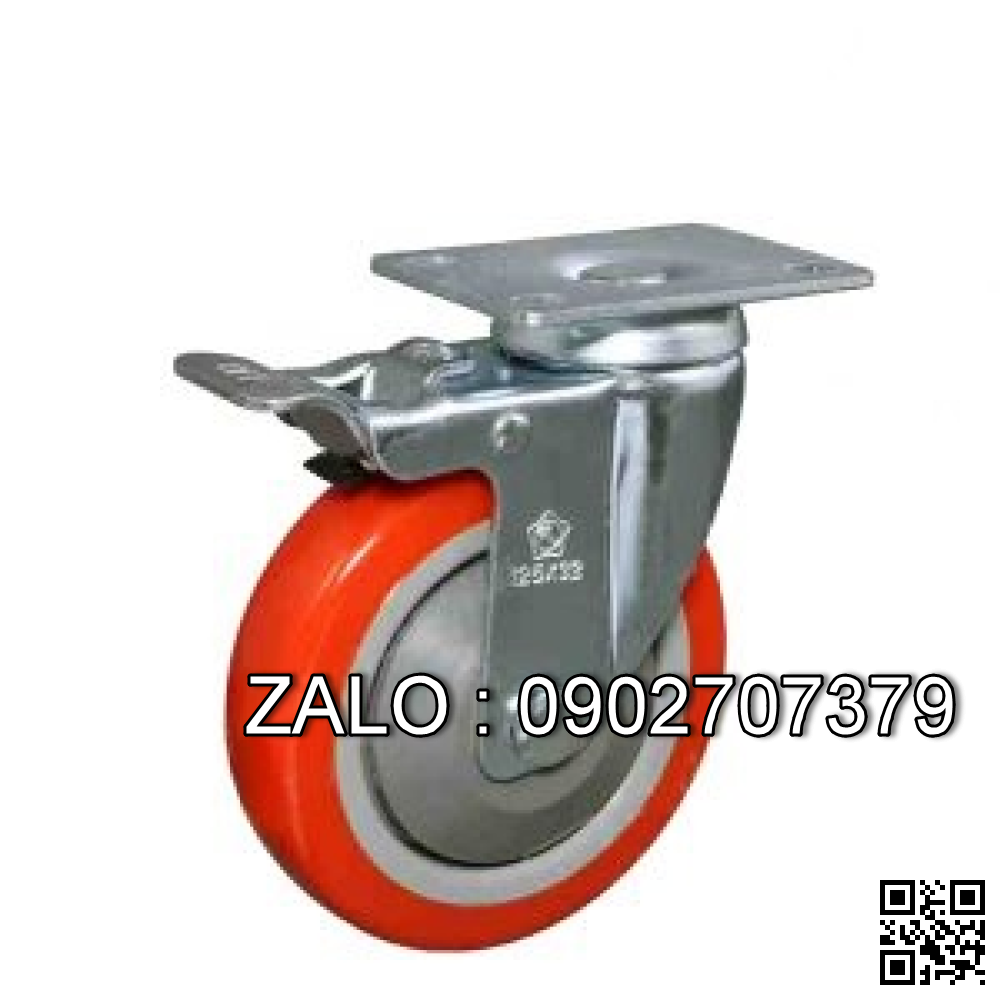 Bánh Xe Nhựa Pu Niềng Gang Chịu Nhiệt Phi 80Mm - 100Mm - 130Mm