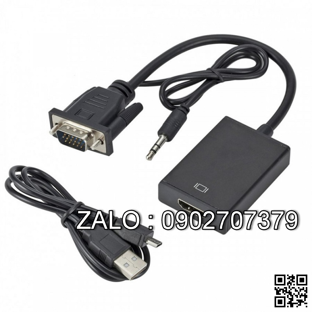 Bộ cáp chuyển đổi tín hiệu từ VGA sang HDMI