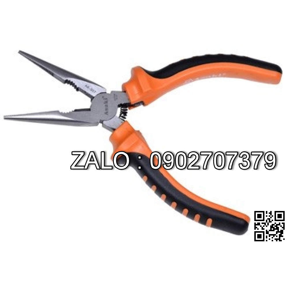 Kìm nhọn cán dày(chống trơn) Asaki 6/150mm AK-8093