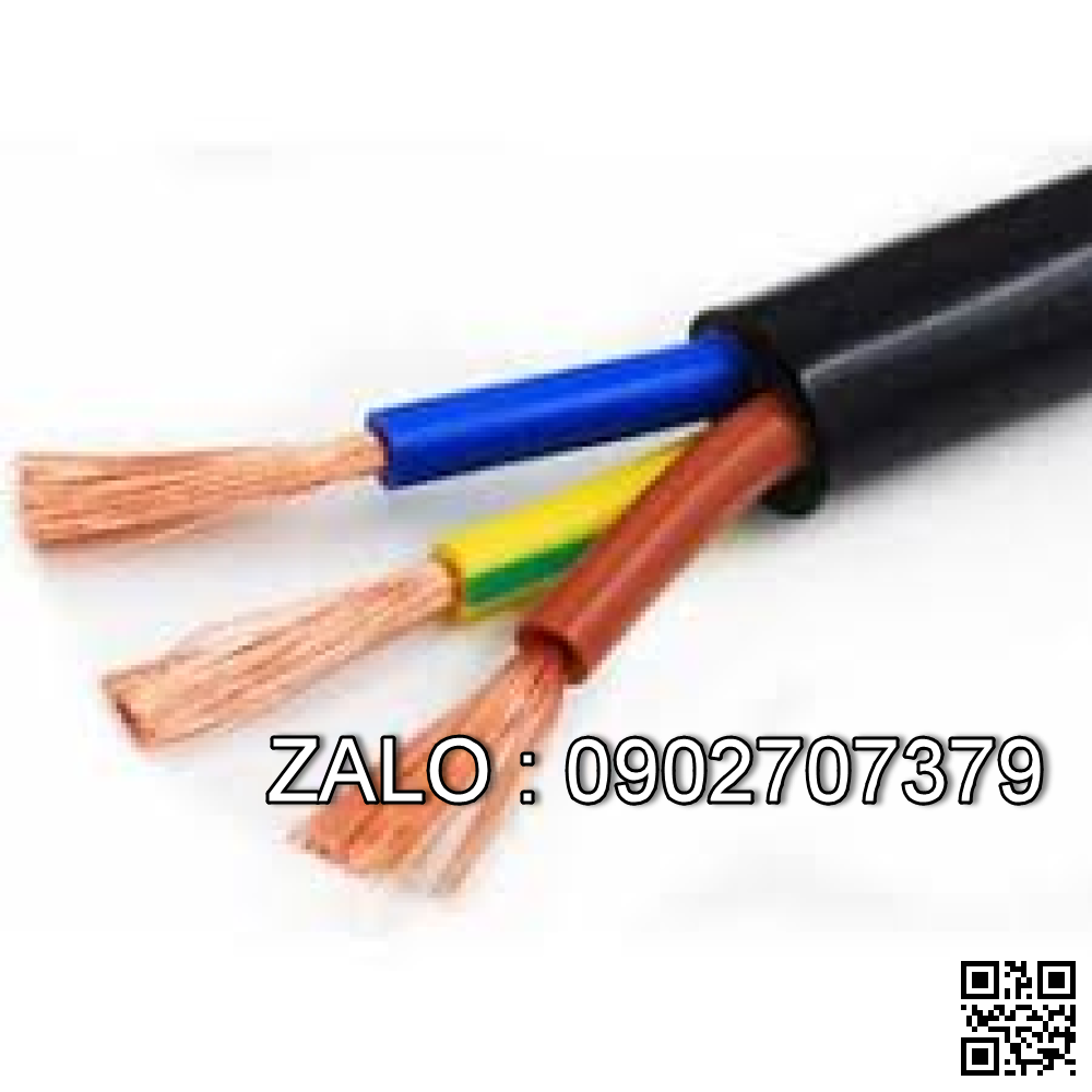 Cáp điện mềm vỏ cao su có lõi bố 3 x 10