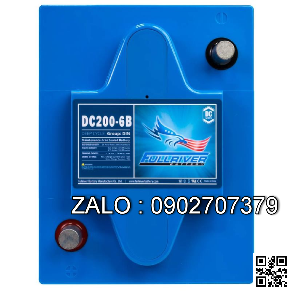 Bình ắc quy 12v Fullriver DC200-6B