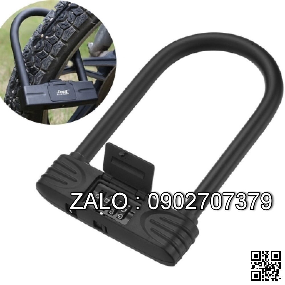 Khóa số chống trộm xe máy YX1696 hình chữ U loại 4 số