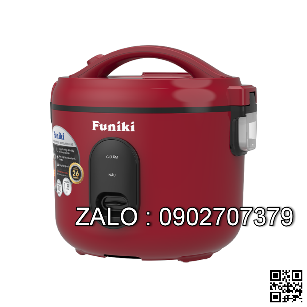 Nồi cơm điện nắp gài 1.8L Funiki HRC6162