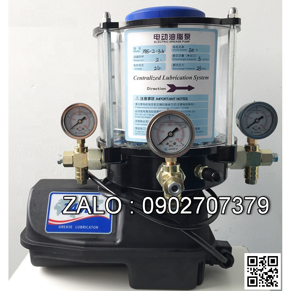 Bơm mỡ tự động Jianhe DBS 24V 3 ngõ ra