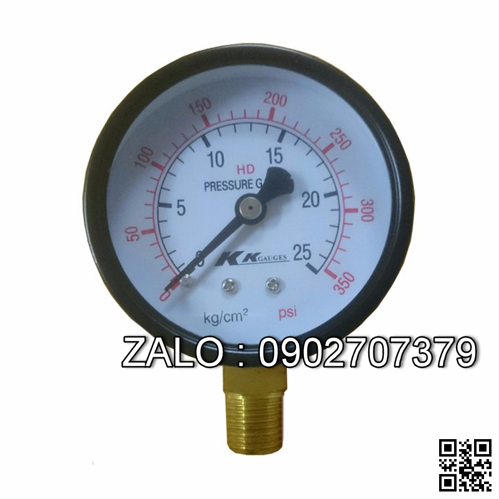 Đồng hồ đo áp suất KK – 25 kg/cm2 – 350 PSI