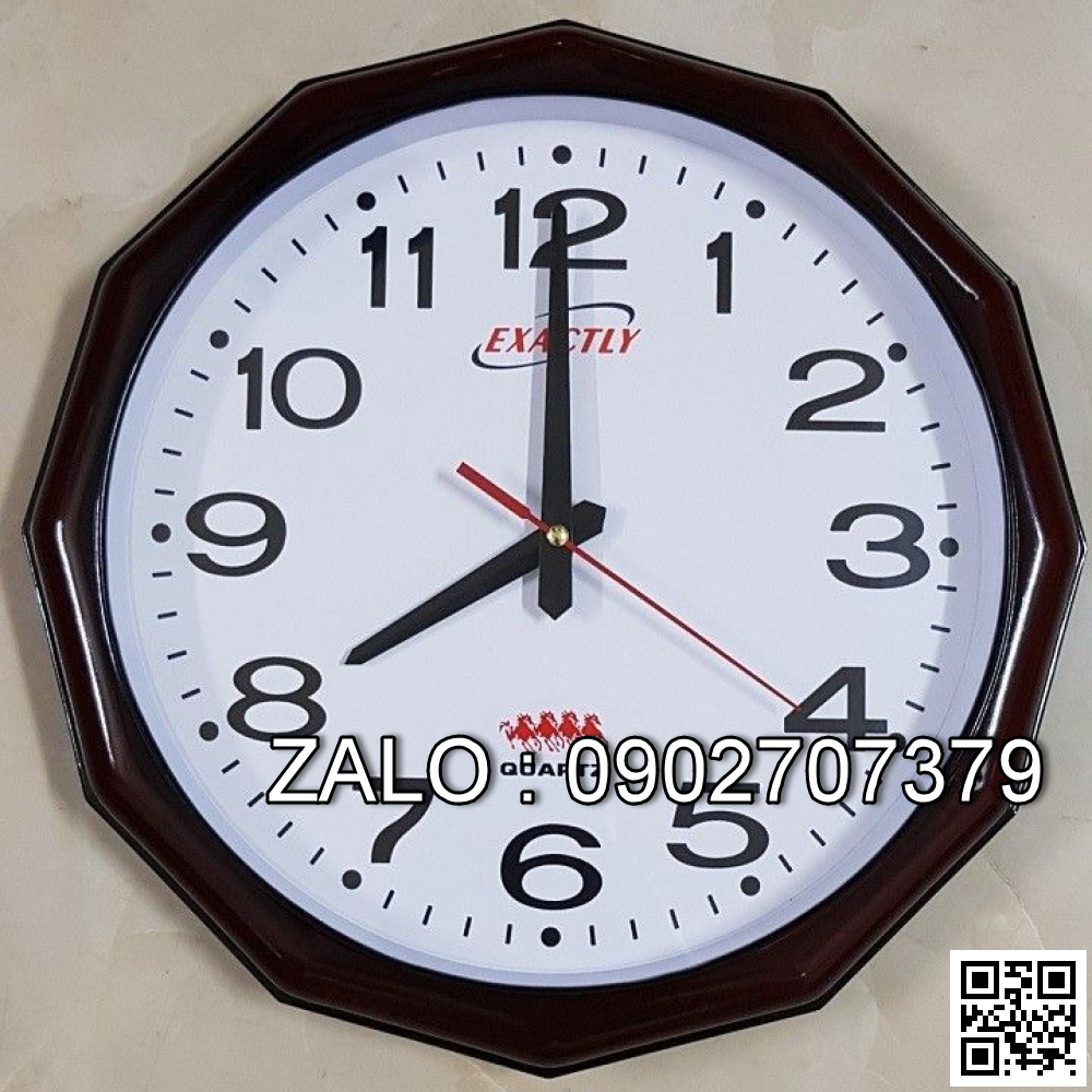 Đồng hồ treo tường tròn kim trôi 35CM EXACTLY 