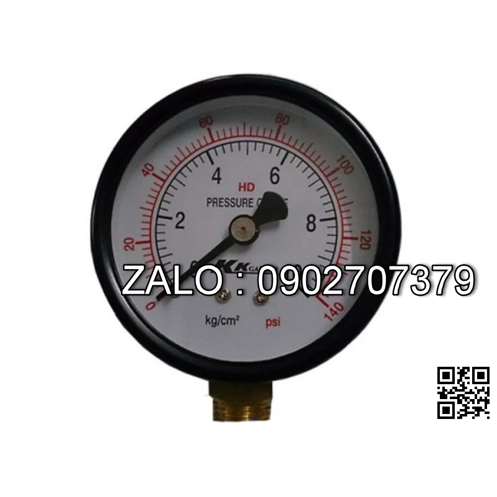 Đồng hồ khô áp suất 0-10 kg/cm2/psi - 100mm KK Gauges