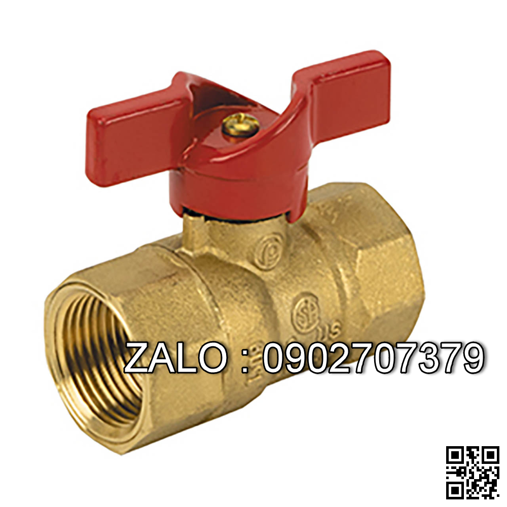 Van khóa nước thau tay gạt màu đỏ 140