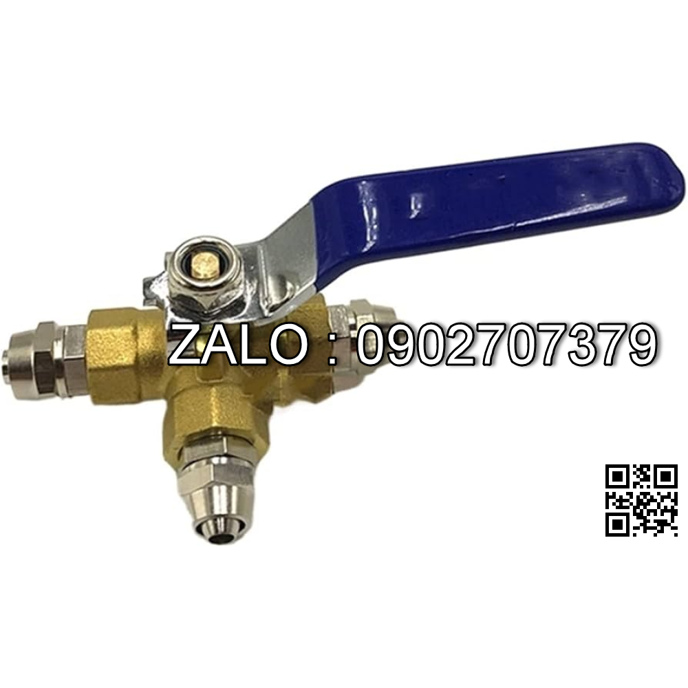 Van khóa thau răng trong RT tay gạt Inox màu đỏ 90