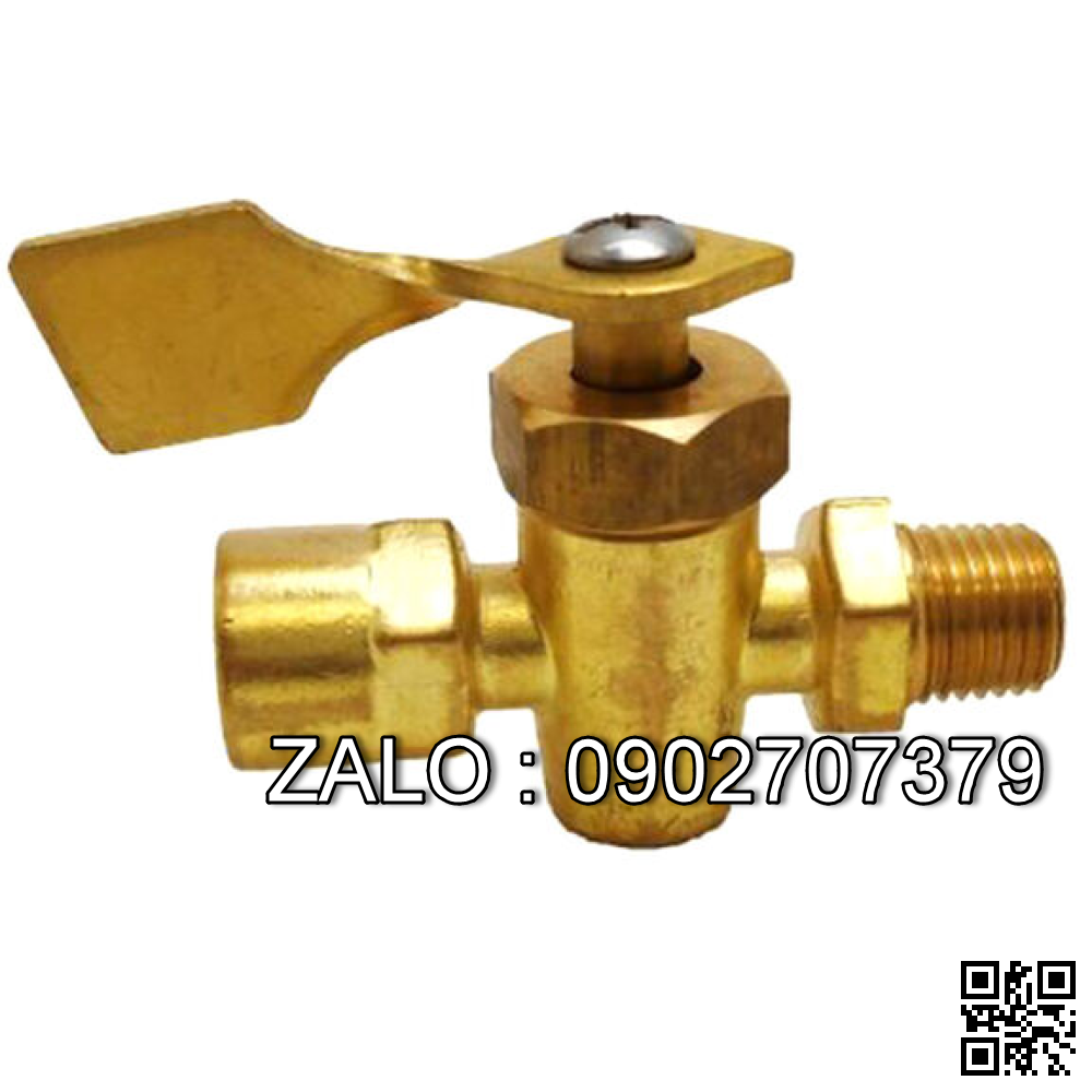 Van khóa thau răng trong RT tay vặn Inox màu đỏ 90