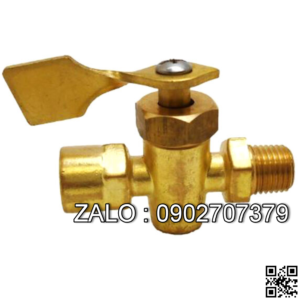 Van khóa thau răng trong RT tay vặn Inox màu đỏ 200