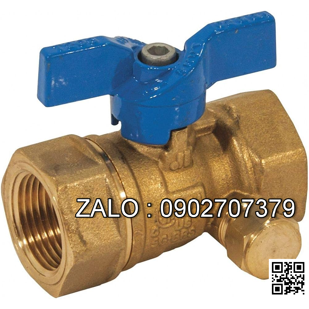 Van khóa nước thau tay vặn màu đỏ 200