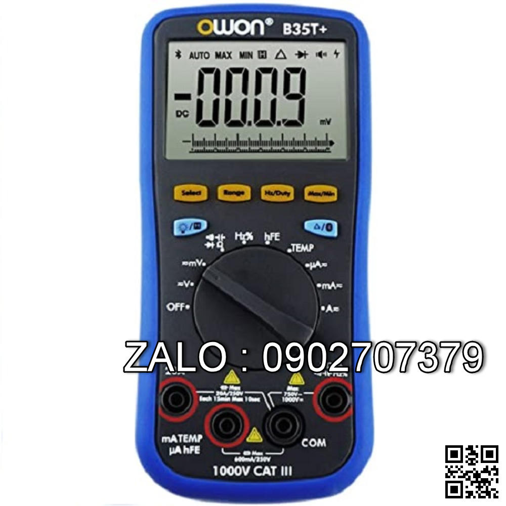 Đồng hồ vạn năng OWON B35T (1000V, 20A,True RMS, Bluetooth)