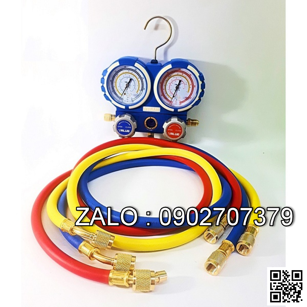 Đồng hồ nạp gas lạnh VALUE VMG-2-R410A-B