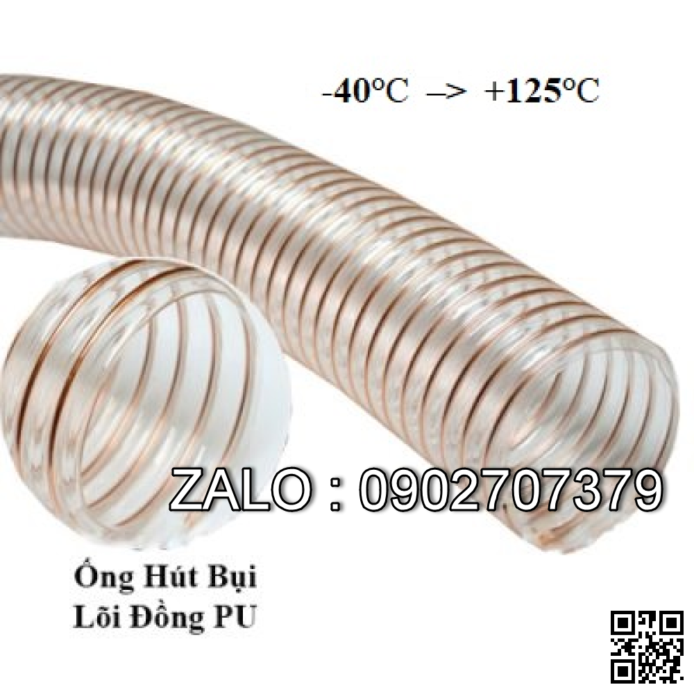 Ống nhựa pu lõi đồng ID180 ống mềm đàn hồi, dai, bền chịu lực tốt