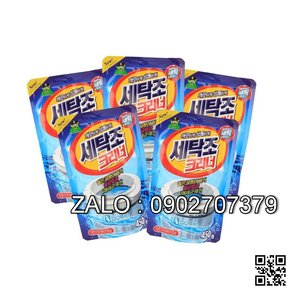 Bột vệ sinh lồng máy giặt Hàn Quốc (Kiện 20 bịch)