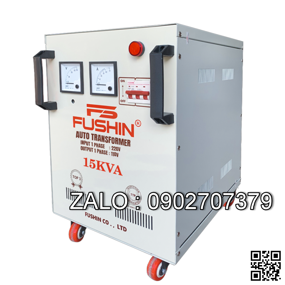 Biến ápt tự ngẫu 1P 220V/110V 15KVA-Thông Dụng - Nhản hiệu : Fushin