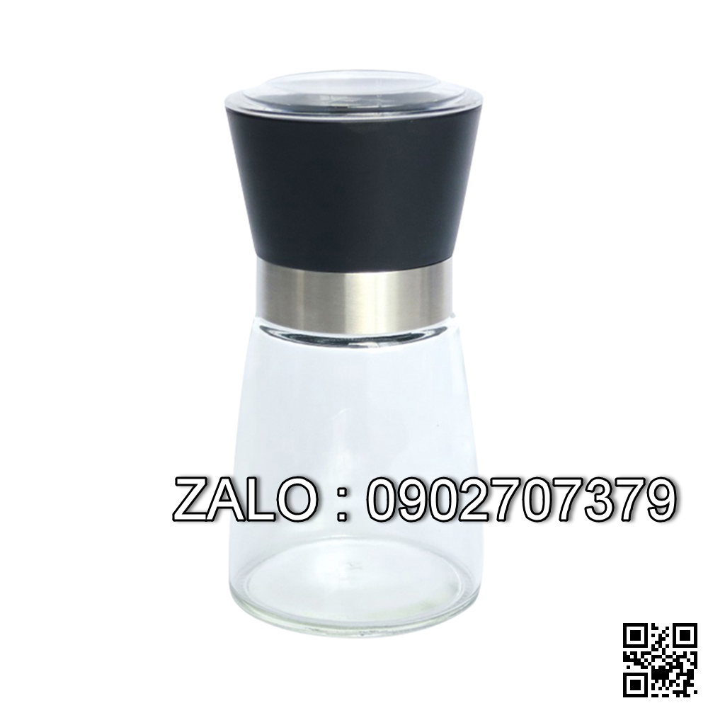 Dụng cụ xay tiêu lưỡi sứ nắp đen (Kiện 12 cái)