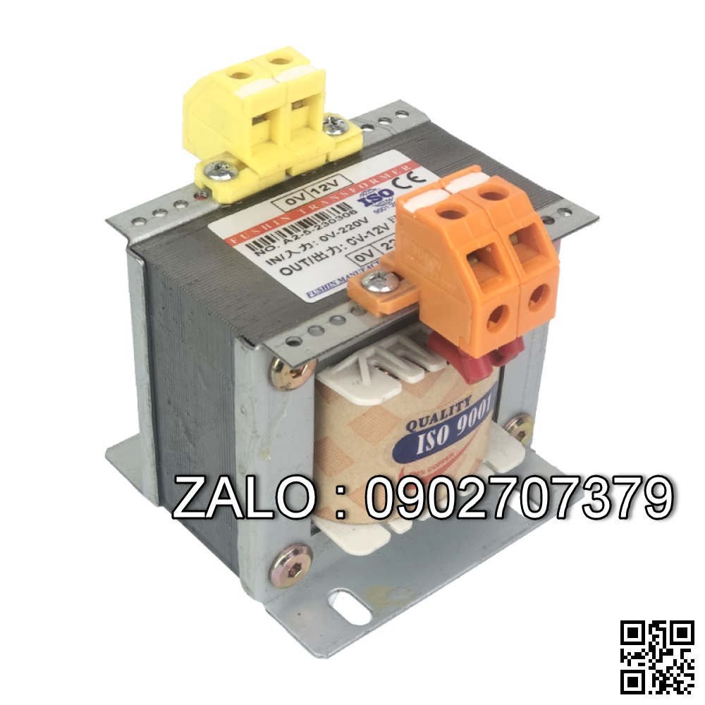 Biến áp 220V ra 12V - 150VA (12A) - Nhản hiệu : Fushin