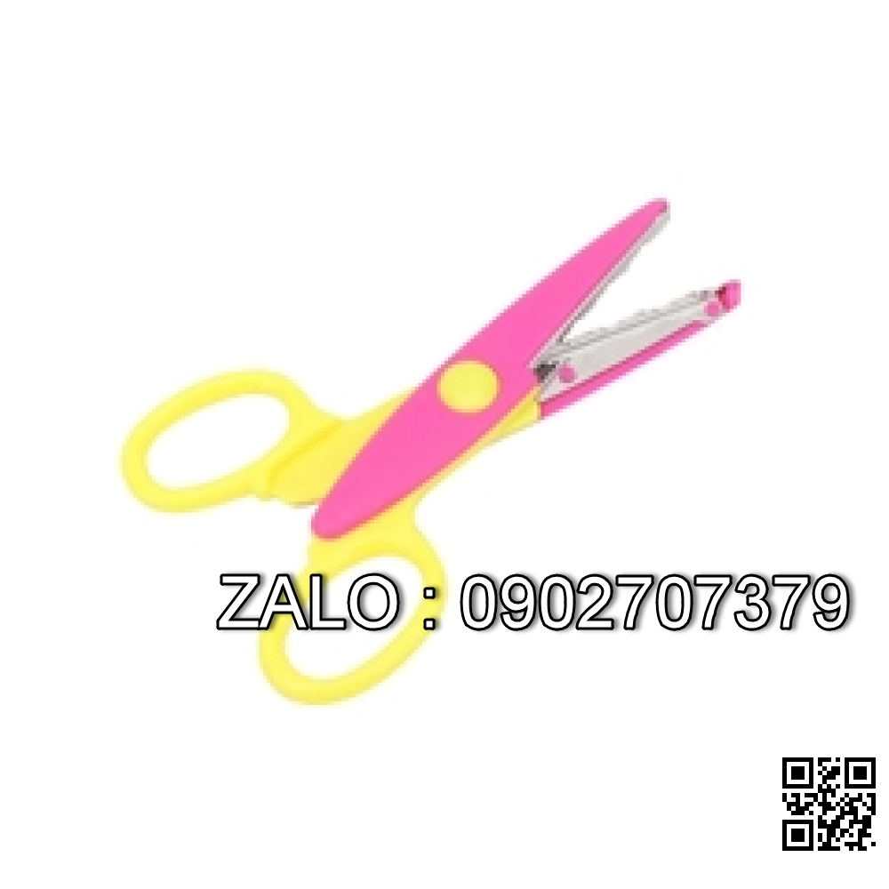 Kéo tập cắt thủ công cho trẻ nhỏ màu vàng, hồng (Kiện 10 cái)