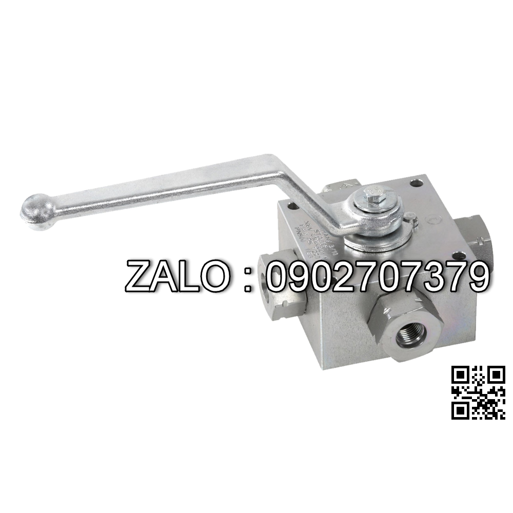 Van Inox 4 ngã ren trong thủy lực Ø 75