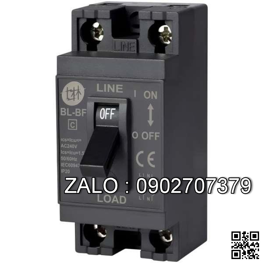 MCB Tép đen NV-BF 2P 30A 1.5KA