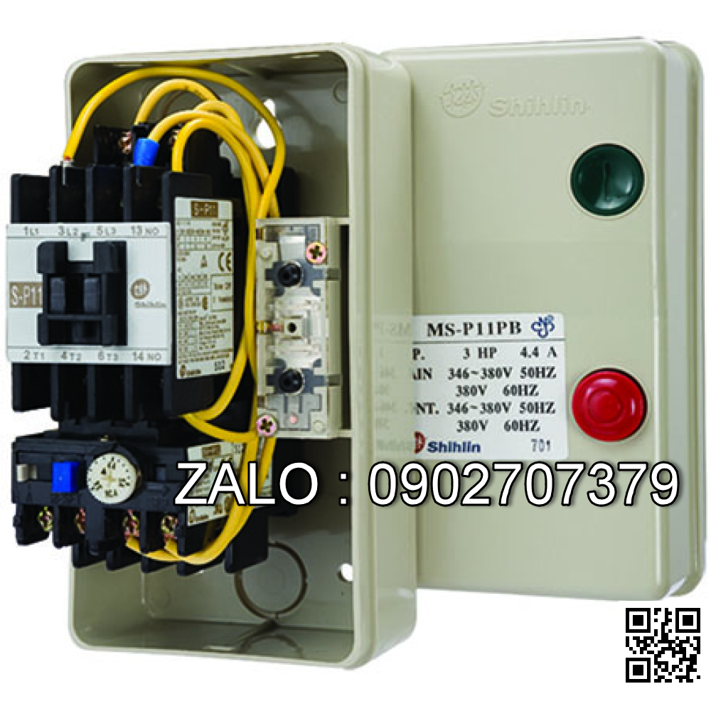 Khởi động từ hộp Shihlin MS-P 11PBE 220V 3.3A