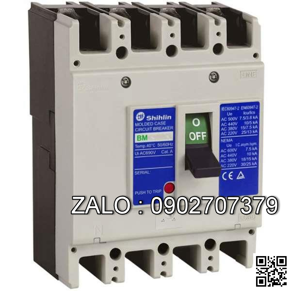 MCCB 4P BM 100-HN 4P 80A 30KA