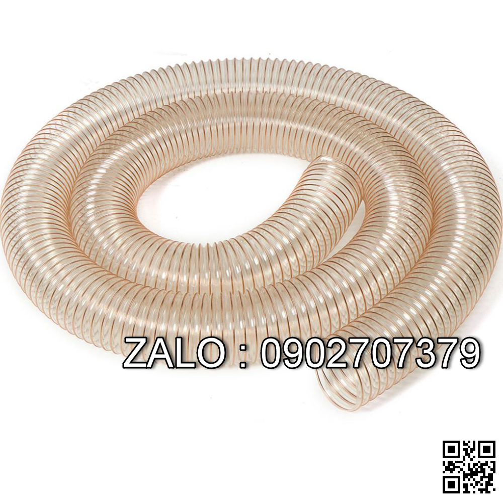 Ống hút bụi PU lõi thép mạ đồng Ø125, 0.6mm