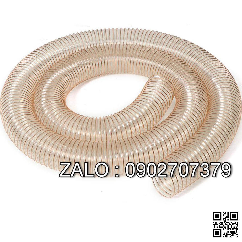 Ống hút bụi PU lõi thép mạ đồng Ø180, 0.6mm