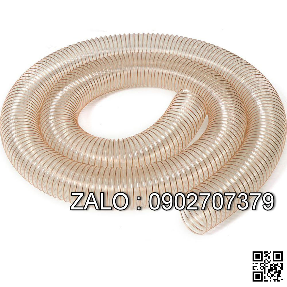 Ống hút bụi PU lõi thép mạ đồng Ø200, 0.6mm