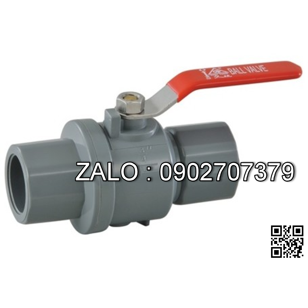 Van khóa nước nhựa tay vặn Inox màu đỏ 21