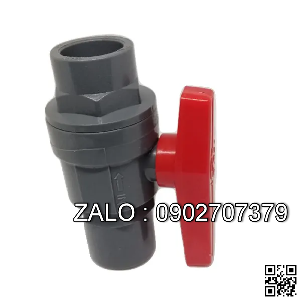 Van khóa nước nhựa tay gạt nước nhựa màu đỏ 49