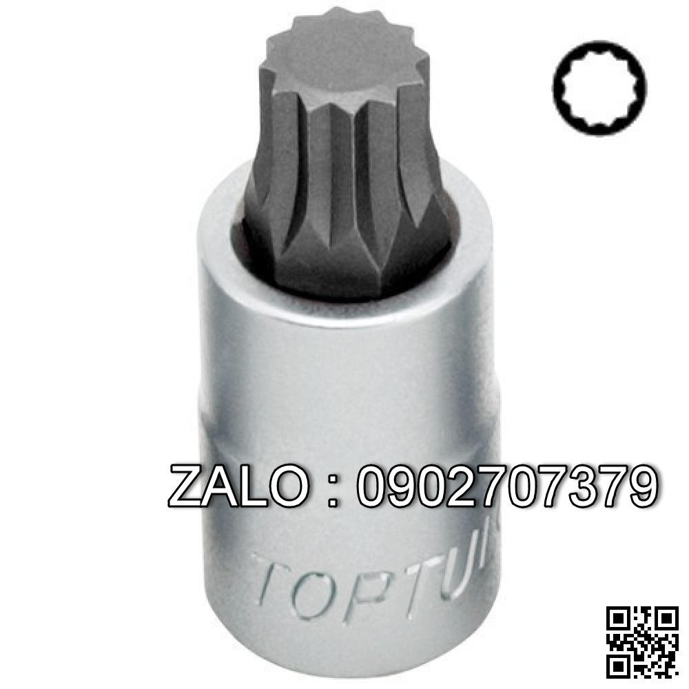 Đầu tuýp mũi bông 12 cạnh(triple square) TOPTUL 1/2