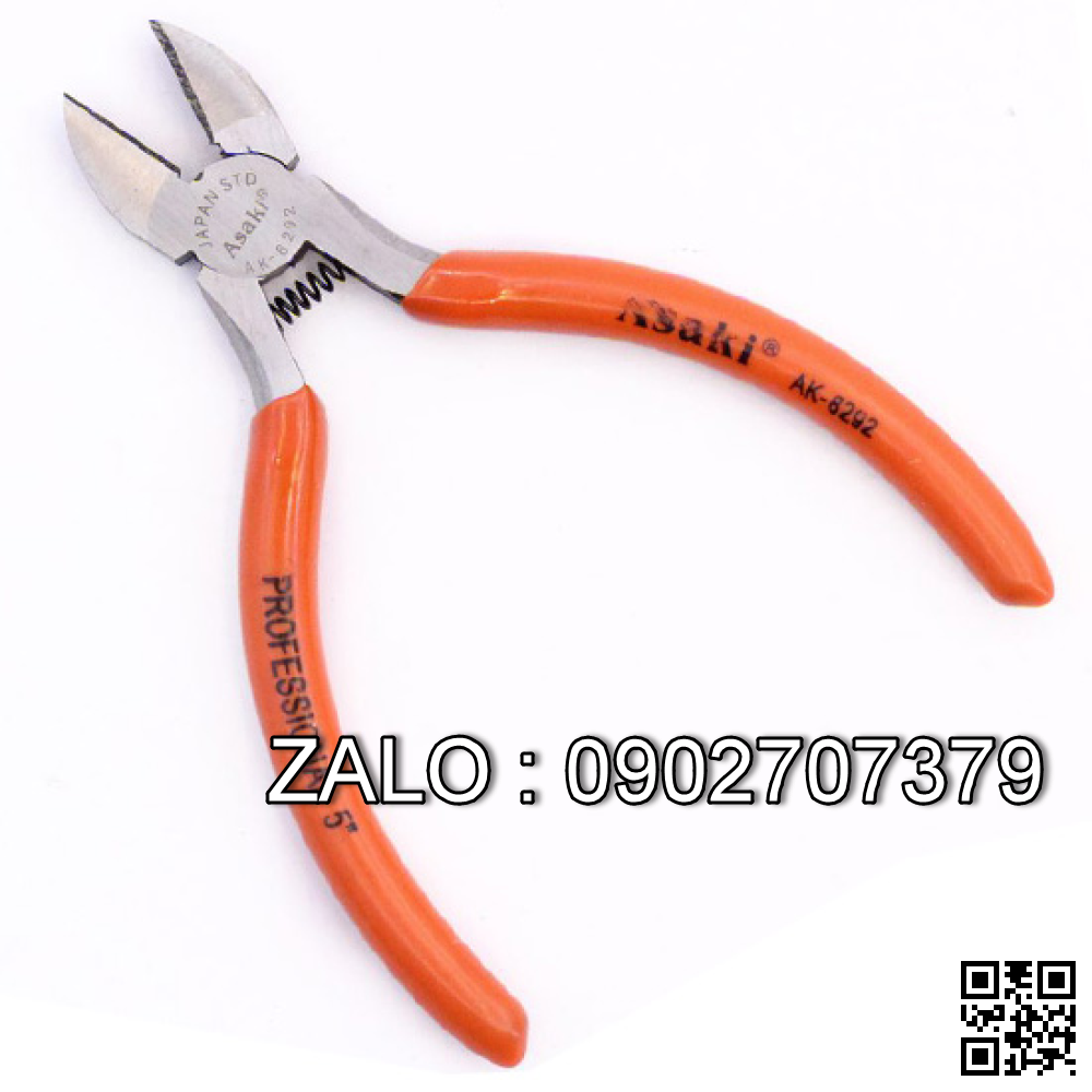 Kìm cắt mỏ chéo cán bọc nhựa Asaki 5/125mm AK-8292