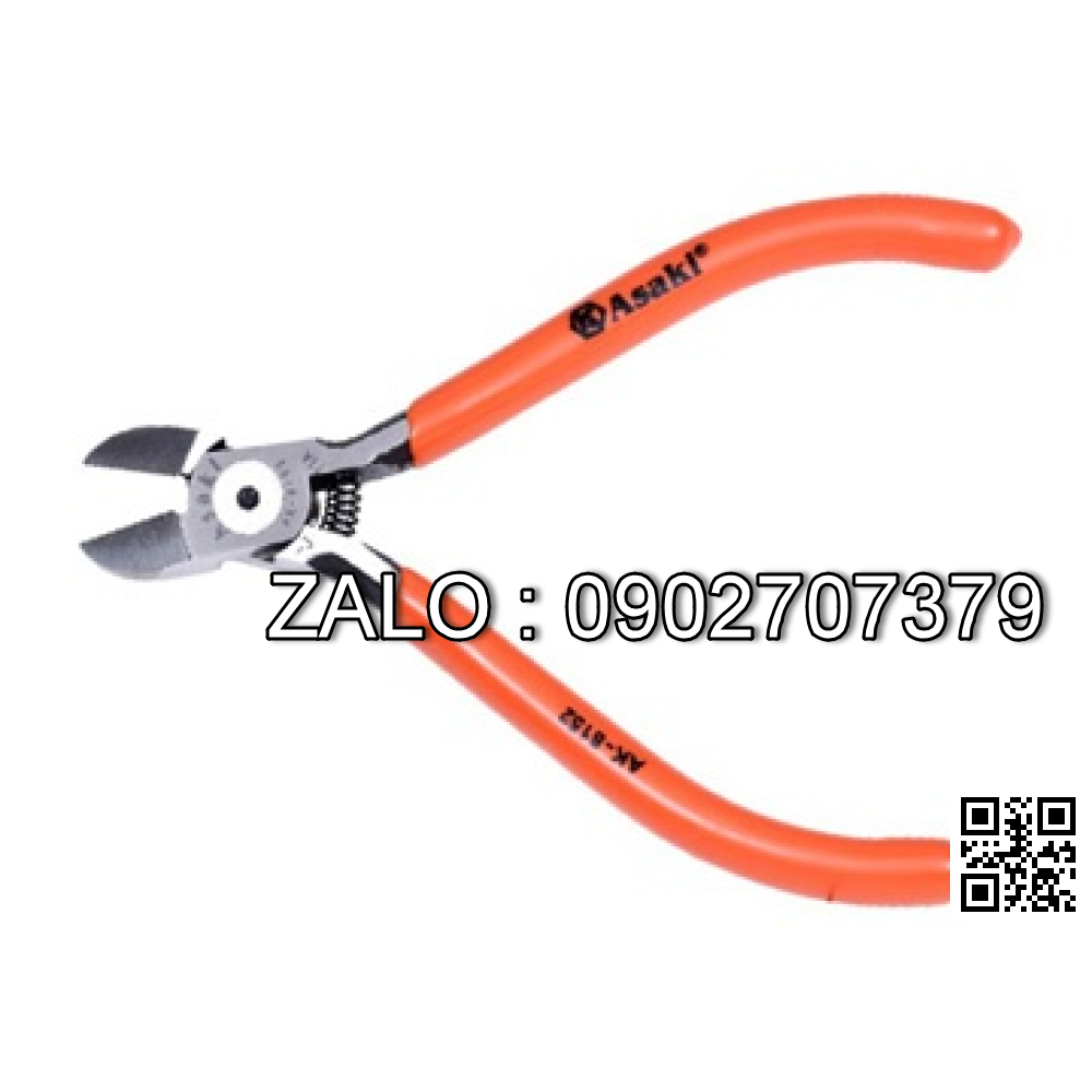 Kìm cắt mỏ chéo cán bọc nhựa Mạ
crom Asaki 5/125mm AK-8145