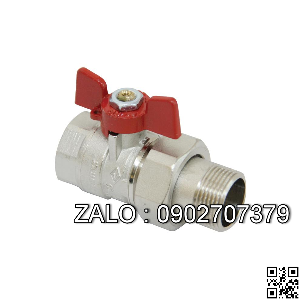 Van khóa nước thau răng trong RT tay vặn Inox màu đỏ 49