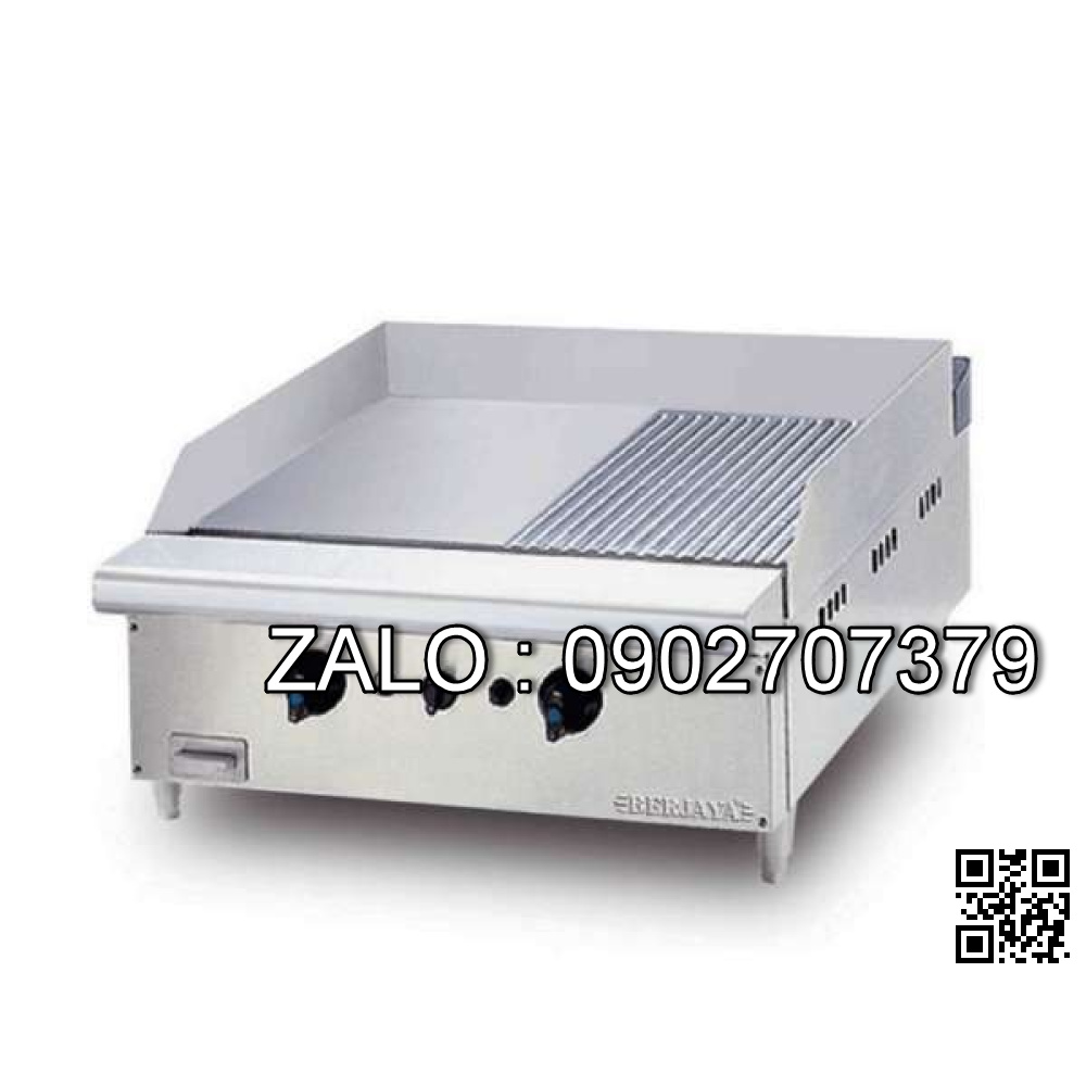 BẾP CHIÊN NỬA PHẲNG NỬA NHÁM DÙNG GAS GG 2B12R